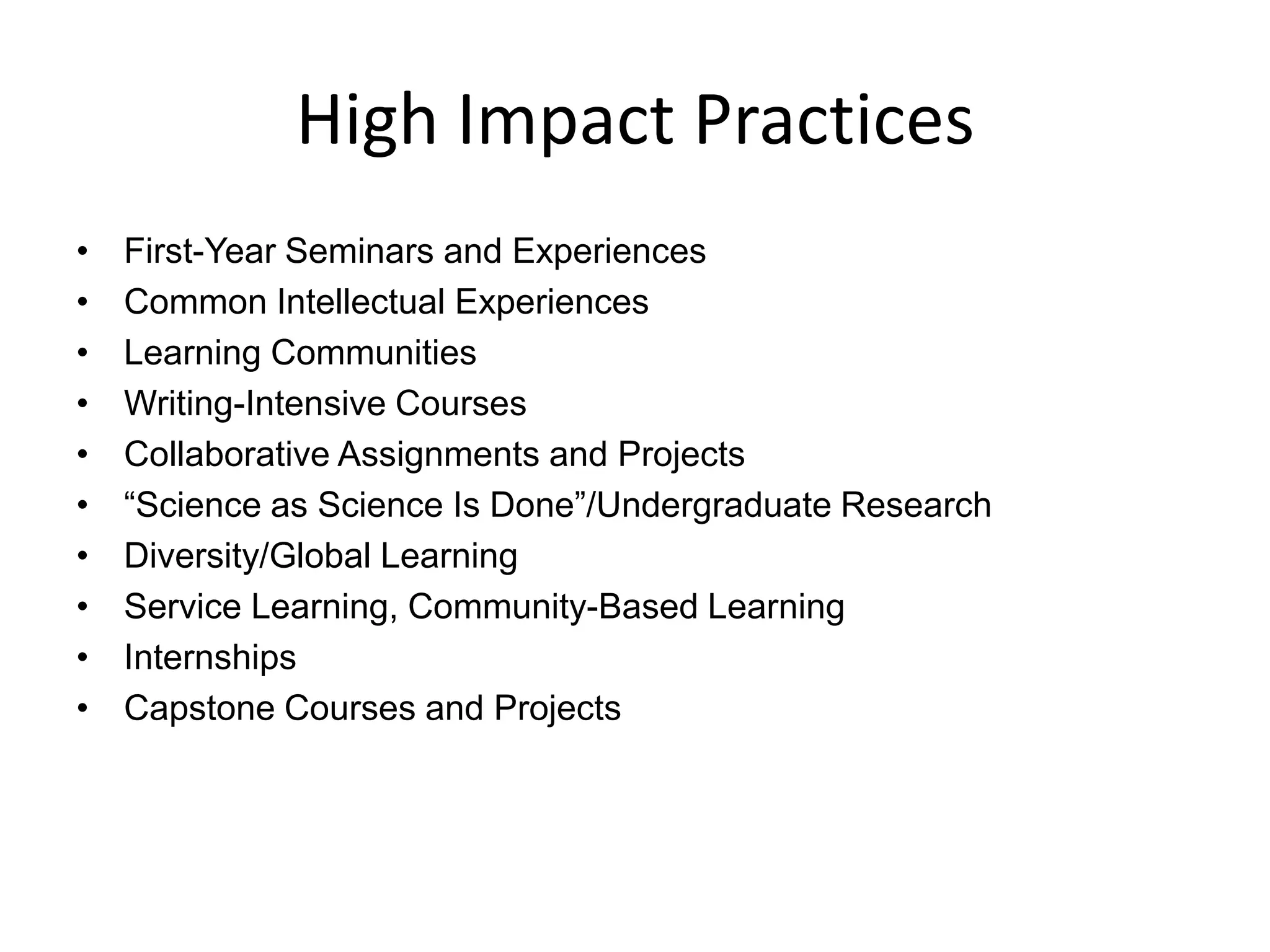 Learning Communities: Pathways (undeclared), Biology, Communications, Fine Arts