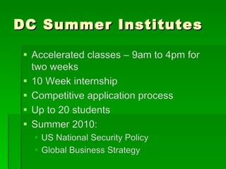 DC Summer Institutes 