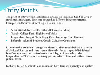 The New Admissions Funnel | PPTX