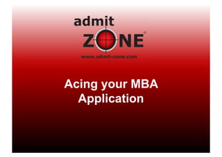 Admit  Zono - MBA Admission Services