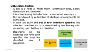 Admittance model and Power flow study.pptx