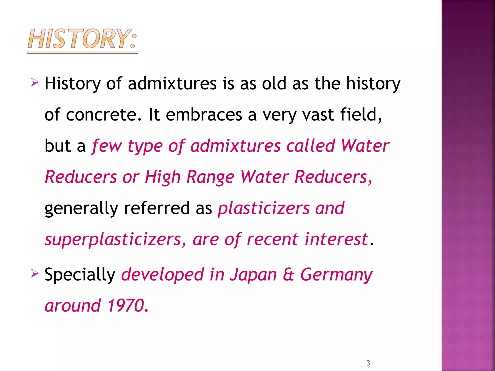 Admixture of concrete | PPT