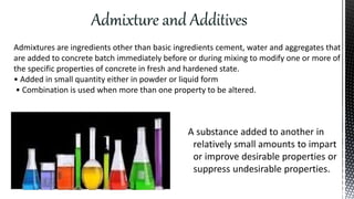 Additives & Admixtures | PPTX
