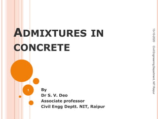Admixtures in concrete concrete technology | PDF
