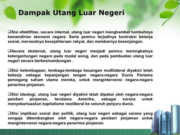 Hutang Luar Negeri Adm Keuangan Negara