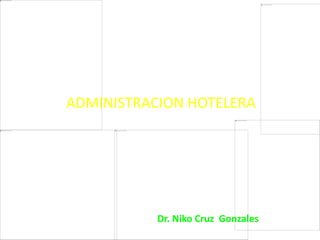 ADMINISTRACION HOTELERA
Dr. Niko Cruz Gonzales
 