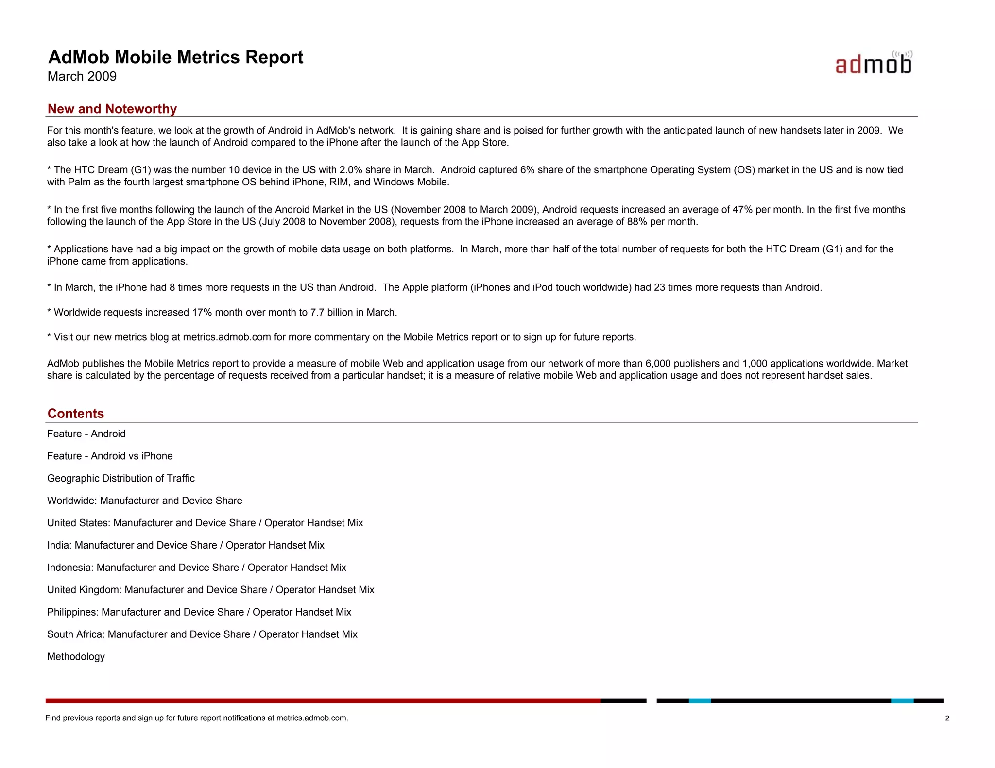 Admob Mobile Metrics March 09