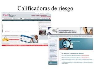 Calificadoras de riesgo
 