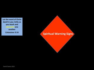 Admonish: Warn Lack of commitment