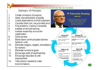 5. PRINCIPALES FILOSOSFIAS DE LA CALIDAD.
 
