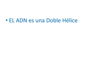 EL ADN es una Doble Hélice