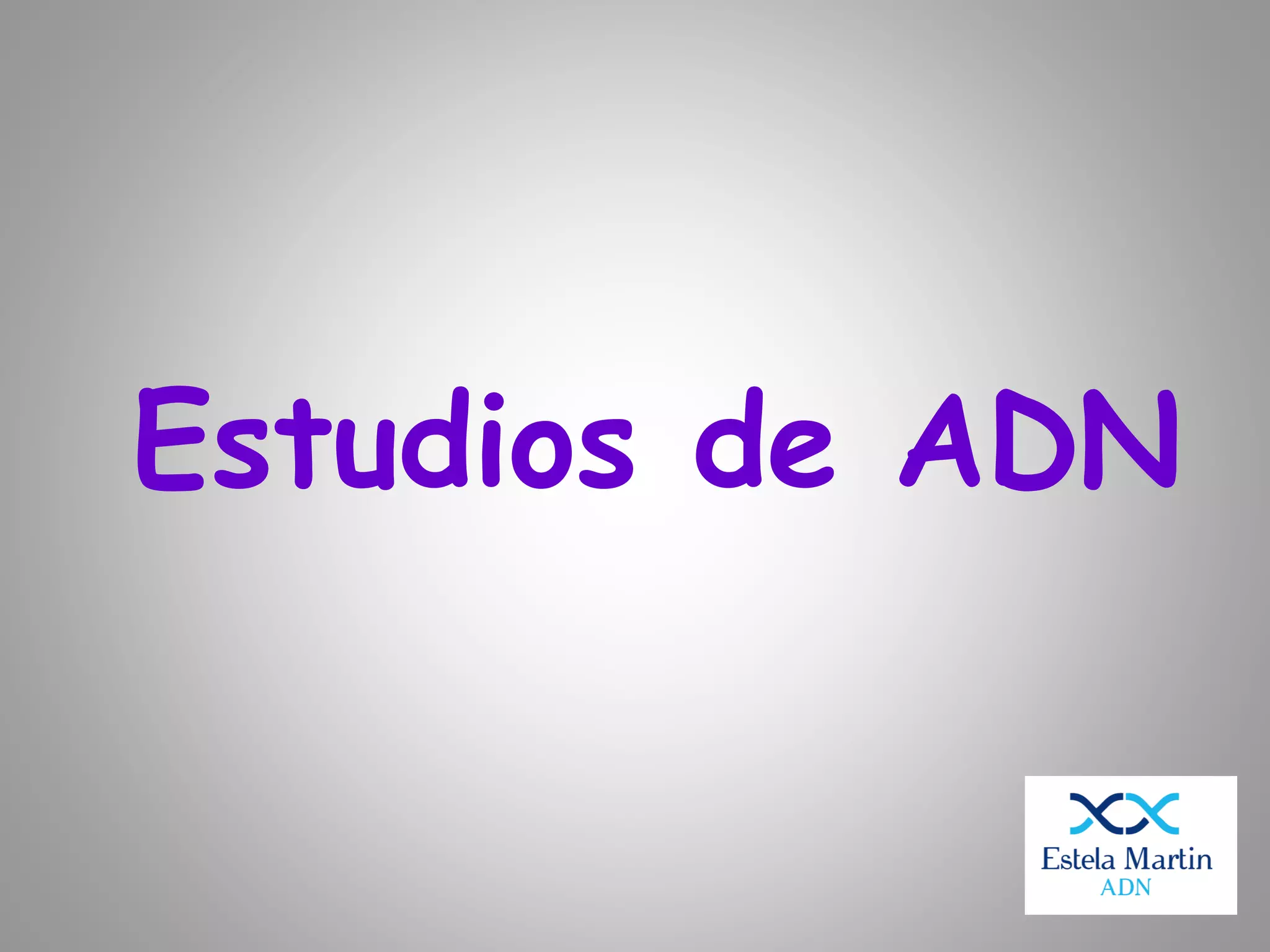 Estudios de ADN