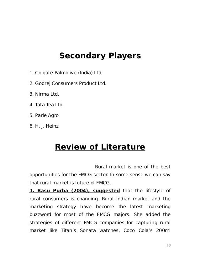 Dissertation report on buying behavior of fmcg products