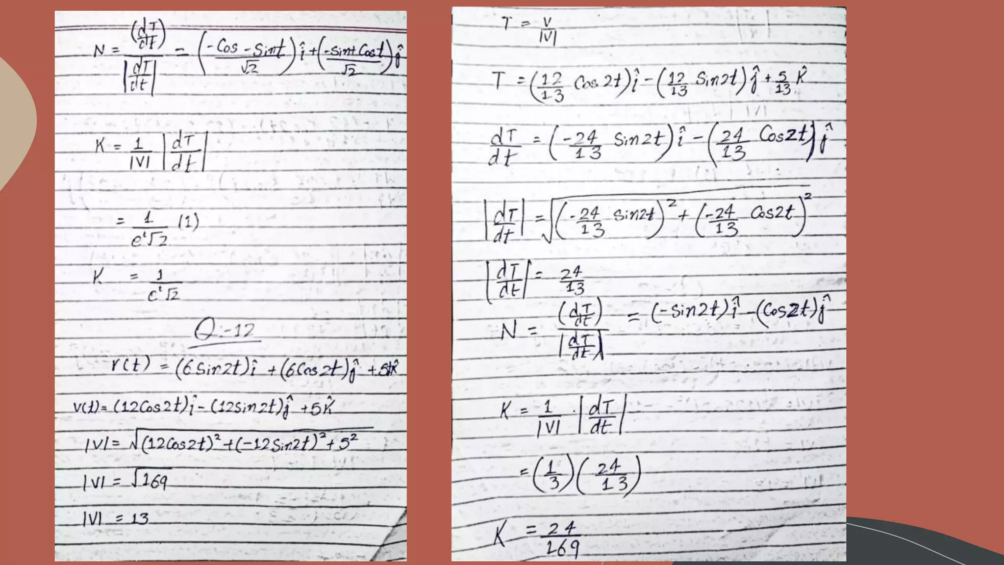 Curvature & Normal Vectors of a Curve