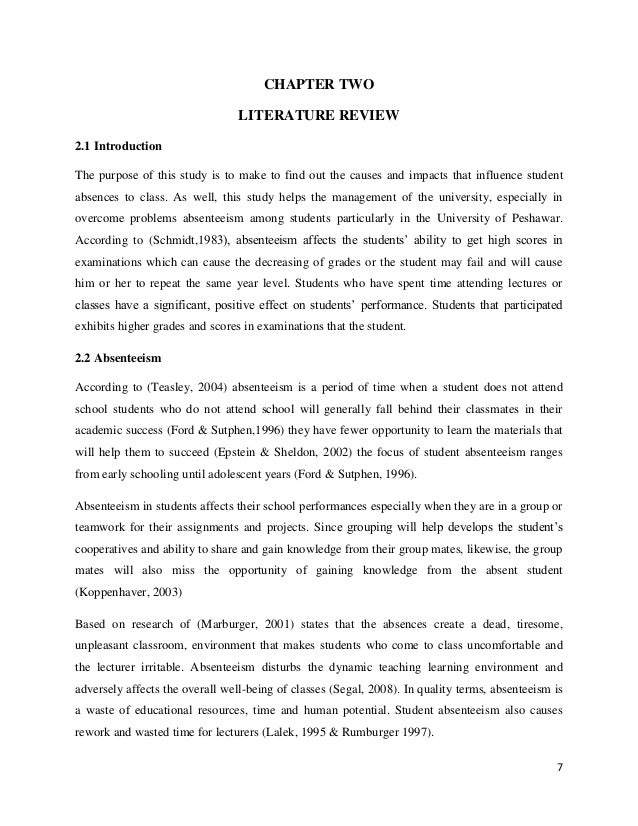 Quantitative research title about absenteeism picture