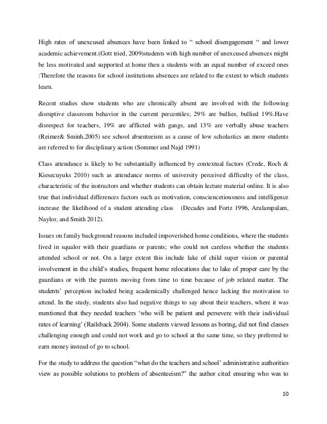 Effects of absenteeism in school picture