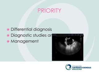 PRIORITY


 Differential diagnosis
 Diagnostic studies and interpretation
 Management
 