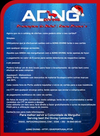 ADNG DIVING XMAS PROMO CATALOG