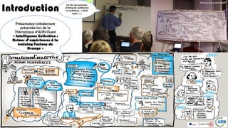 Présentation initialement
présentée lors de la
Thématique d’ADN Ouest
« Intelligence Collective :
Retour d’expériences à la
training Factory de
Orange »
Un de mes premiers
scribing de conférence
en publique… c’était
super ^_^
Introduction
Photos Anne MOUGET
 