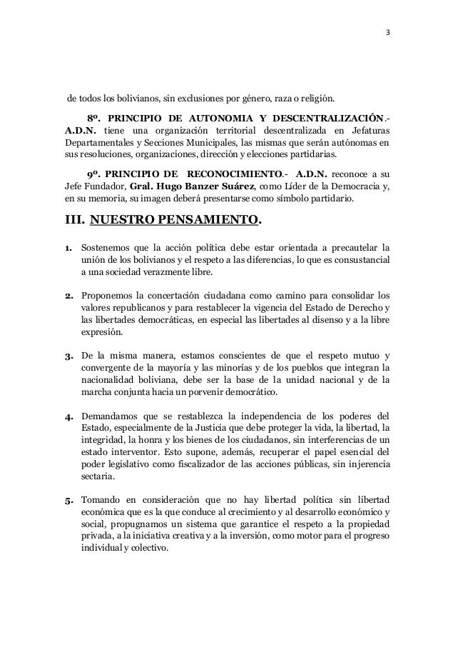 Programa de Gobierno de Acción Democrática Nacionalista ADN
