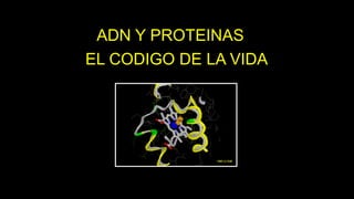 ADN Y PROTEINAS
EL CODIGO DE LA VIDA
 