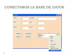 CONECTAMOS LA BASE DE DATOS  