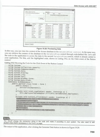 Data Access with ADO.Net