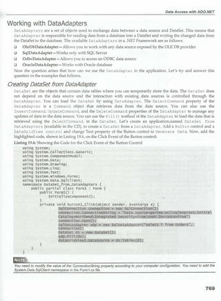 Data Access with ADO.Net
