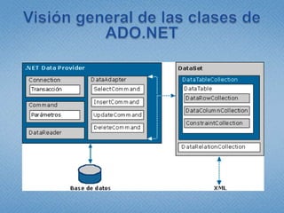 Visión general de las clases de ADO.NET