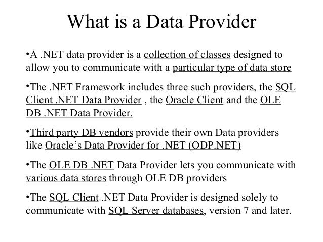 Introduction to ADO.NET