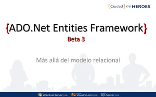 ADO NET Entity FrameWork | PPT