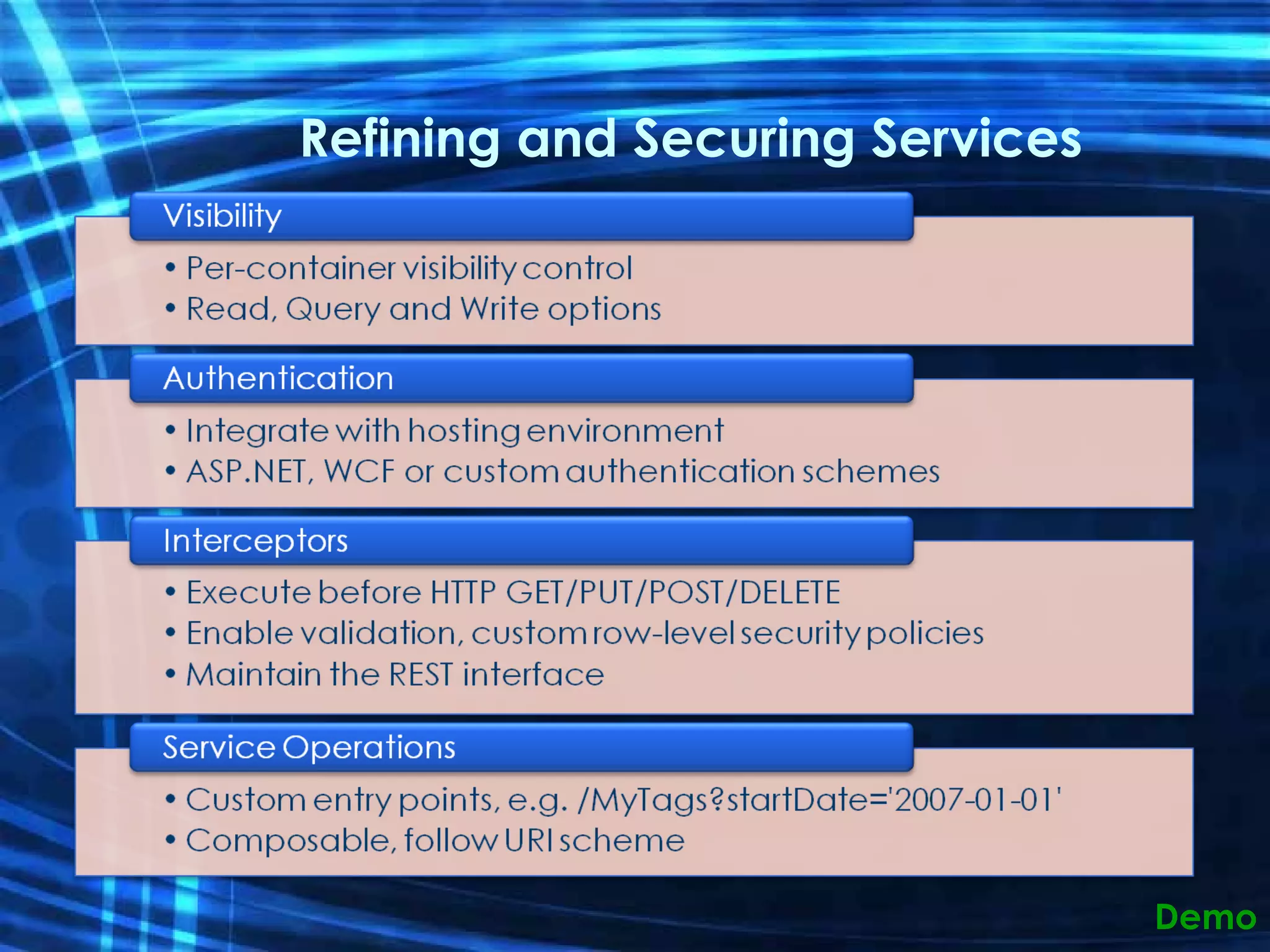 Refining and Securing Services Demo 