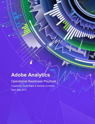 Adobe Analytics
Operational Readiness Playbook
Created by: Scott Rigby & Gerardo Contreras
Date: May 2015
 