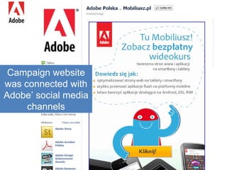 Campaign website was connected with Adobe’ social media channels 