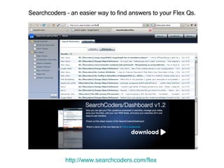 Searchcoders – an easier way to find answers to your Flex Qs. http://www.searchcoders.com/flex   