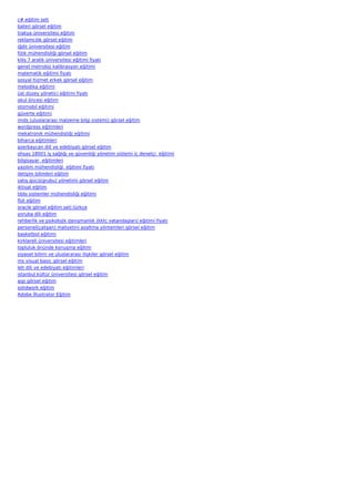 c# eğitim seti
bateri görsel eğitim
trakya üniversitesi eğitim
reklamcılık görsel eğitim
iğdir üniversitesi eğitim
fizik mühendisliği görsel eğitim
kilis 7 aralik üniversitesi eğitimi fiyatı
genel metroloji kalibrasyon eğitimi
matematik eğitimi fiyatı
sosyal hizmet erkek görsel eğitim
melodika eğitimi
üst düzey yönetici eğitimi fiyatı
okul öncesi eğitim
otomobil eğitimi
güverte eğitimi
imds (uluslararası malzeme bilgi sistemi) görsel eğitim
wordpress eğitimleri
mekatronik mühendisliği eğitimi
biharca eğitimleri
azerbaycan dili ve edebiyatı görsel eğitim
ohsas 18001 iş sağlığı ve güvenliği yönetim sistemi iç denetçi  eğitimi
bilgisayar  eğitimleri
yazılım mühendisliği  eğitimi fiyatı
iletişim bilimleri eğitim
satış gücü(grubu) yönetimi görsel eğitim
iktisat eğitim
tıbbı sistemler mühendisliği eğitimi
flüt eğitim
oracle görsel eğitim seti türkçe
yoruba dili eğitim
rehberlik ve psikolojik danışmanlık (kktc vatandaşları) eğitimi fiyatı
personel(çalışan) maliyetini azaltma yöntemleri görsel eğitim
basketbol eğitimi
kirklareli üniversitesi eğitimleri
topluluk önünde konuşma eğitim
siyaset bilimi ve uluslararası ilişkiler görsel eğitim
ms visual basic görsel eğitim
leh dili ve edebiyatı eğitimleri
istanbul kültür üniversitesi görsel eğitim
asp görsel eğitim
solidwork eğitim
Adobe İllustrator Eğitim
 