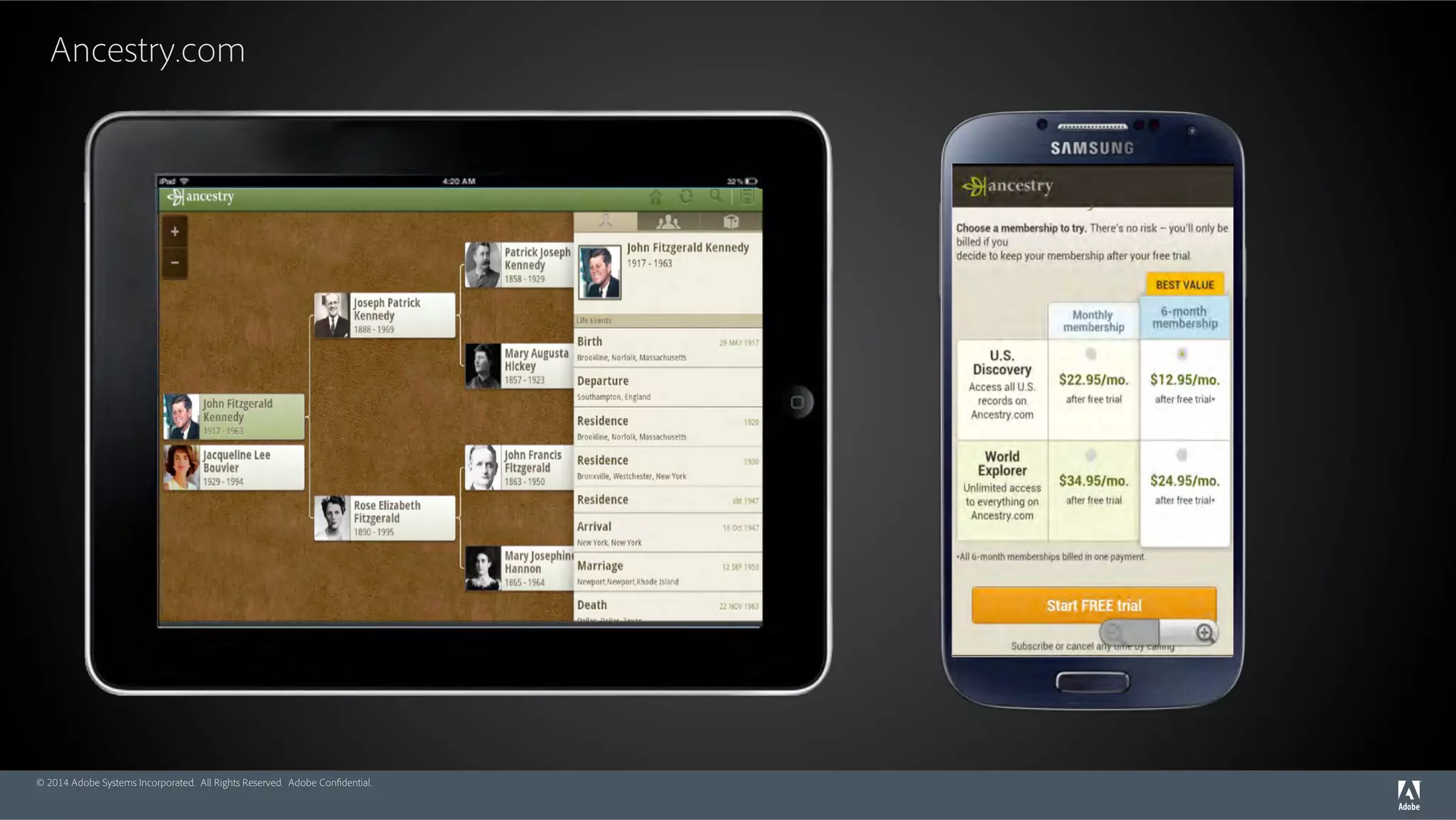 Ancestry.com 
© 2014 Adobe Systems Incorporated. All Rights Reserved. Adobe Confidential. 
 
