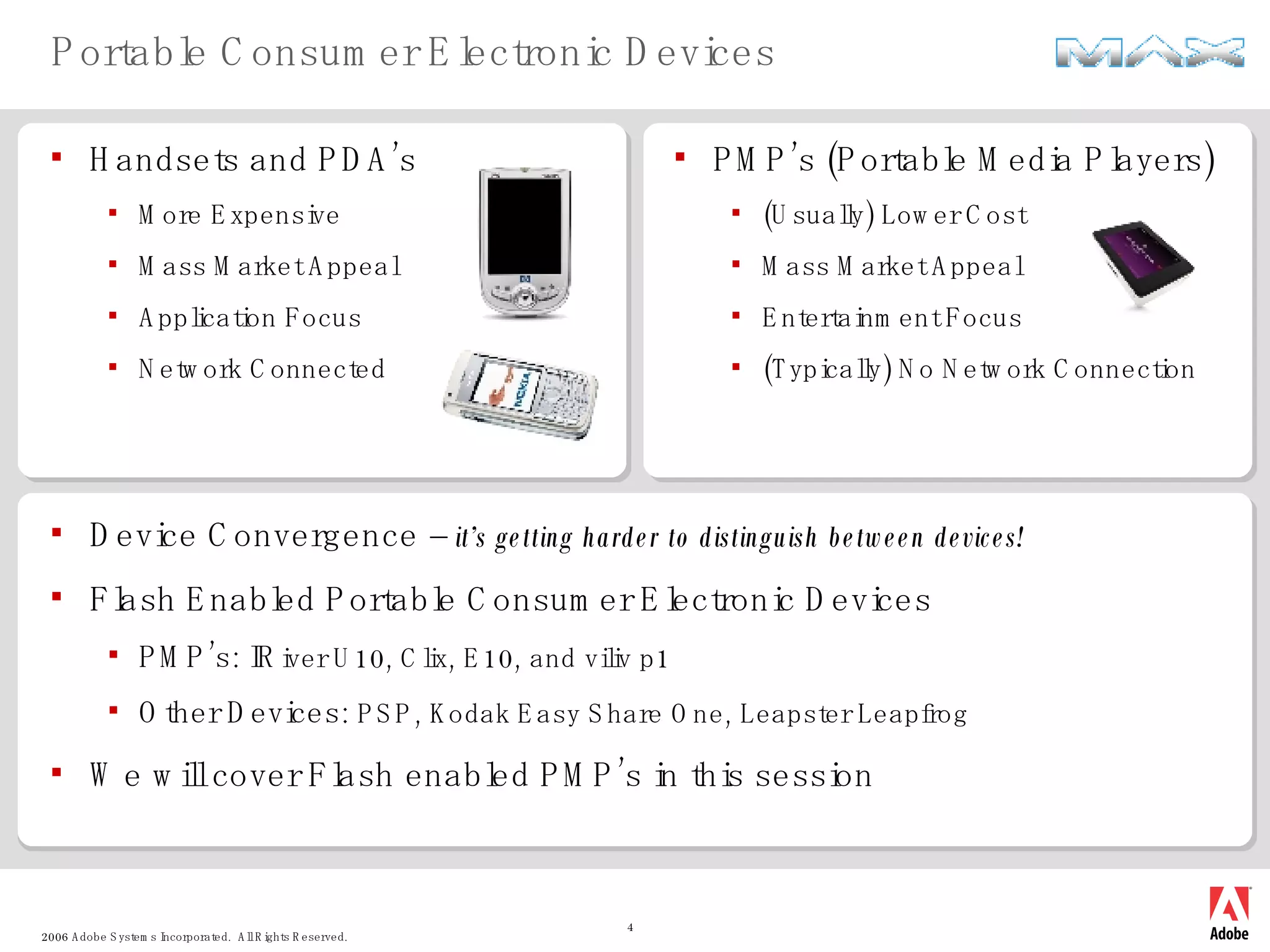 Adobe MAX 2006 - Creating Flash Content for Consumer Electronics | PPT