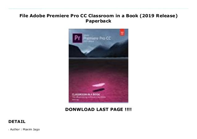 adobe premiere pro cc book