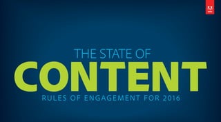 RULE S OF ENG AG EMENT FOR 2016
THE STATE OF
CONTENT
 