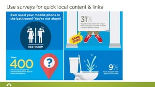 Use surveys for quick local content & links
 