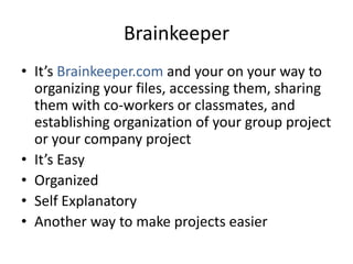 Adobe brain keeper | PPTX