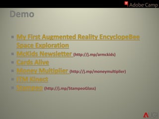 Augmented Reality and Creative HCI on Flash Platform