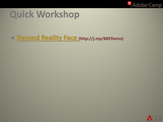 Augmented Reality and Creative HCI on Flash Platform