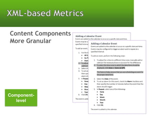 Content Components –
More Granular
Component-
level
 