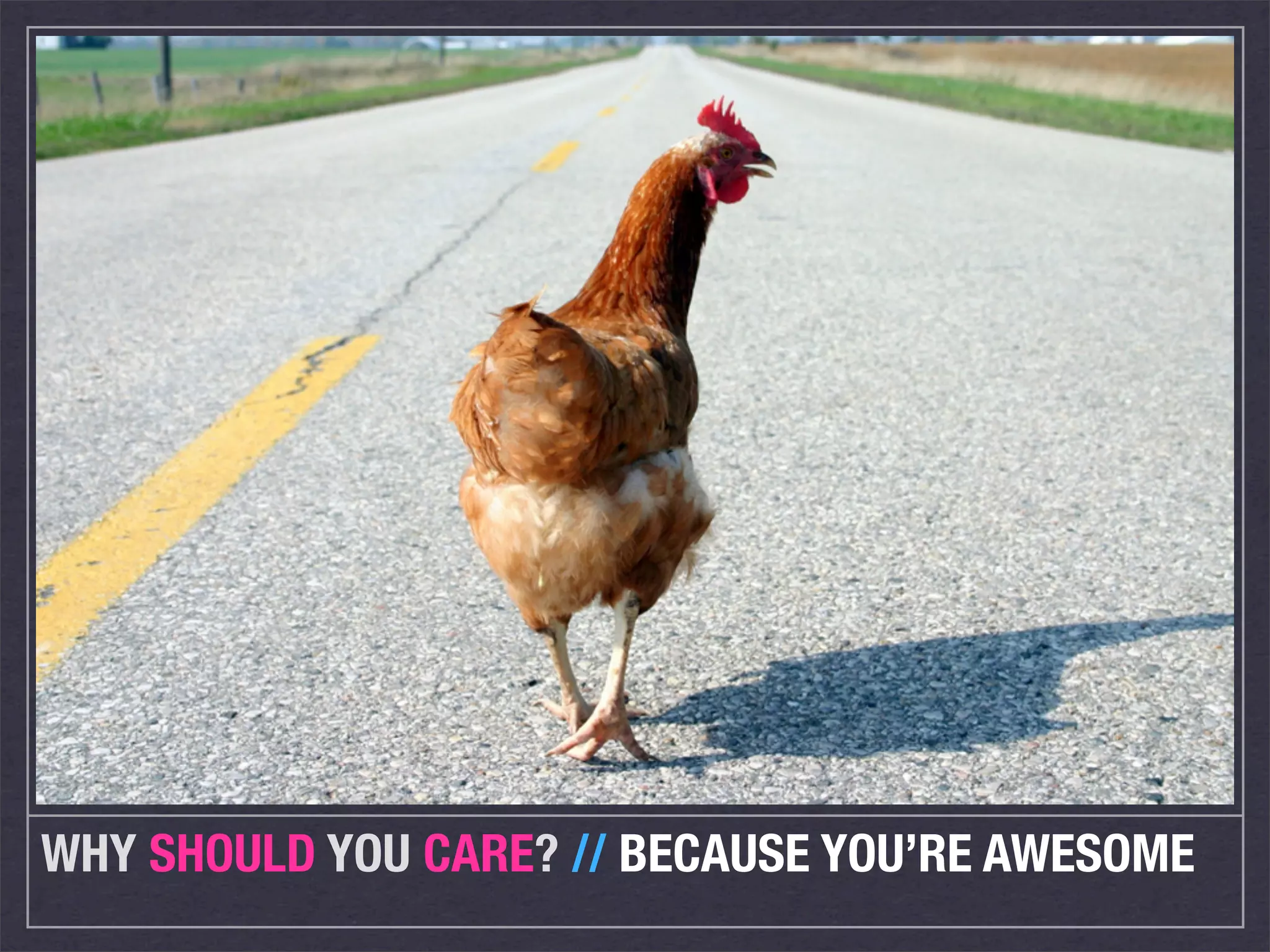 WHY SHOULD YOU CARE? // BECAUSE YOU’RE AWESOME
 