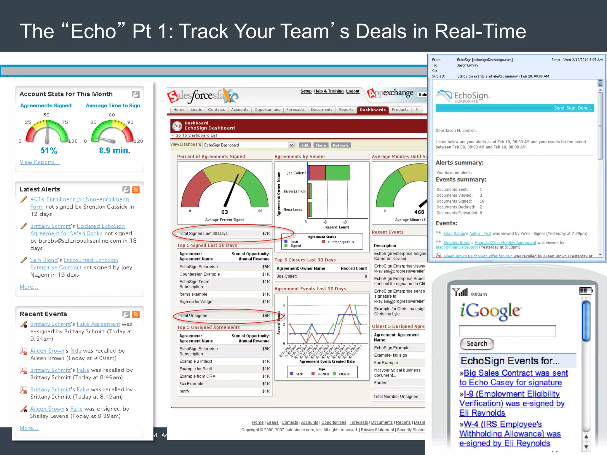 The “Echo” Pt 1: Track Your Team’s Deals in Real-Time




© 2011 Adobe Systems Incorporated. All Rights Reserved. Adobe Confidential.
 
