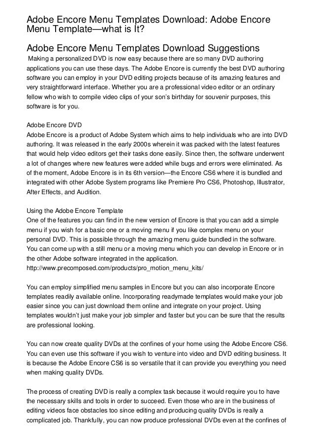 adobe encore menu templates download adobe encore menu template what making a menu template
