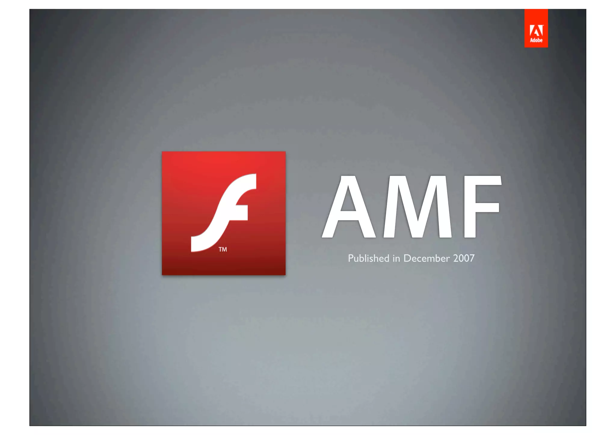 AMF
Published in December 2007
 