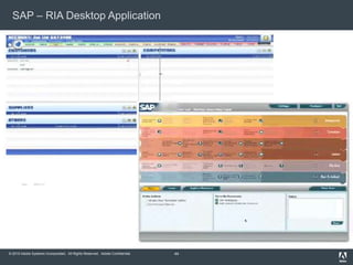 © 2010 Adobe Systems Incorporated. All Rights Reserved. Adobe Confidential.
SAP – RIA Desktop Application
44
 